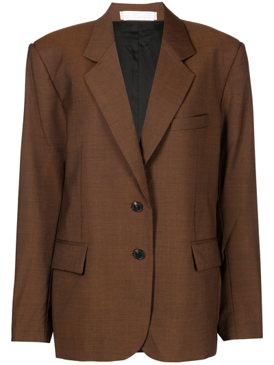 Litkovskaya Colour-block Oversized Blazer In Braun