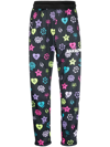 Barrow Triacetate Pants Unisex Black Tracksuit Pant With Multicolor Logo Pattern Print In Schwarz