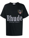 RHUDE LOGO印花短袖T恤