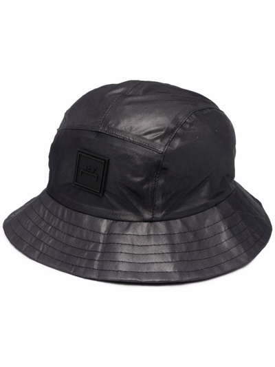 A-cold-wall* Logo Patch Black Bucket Hat In Nero