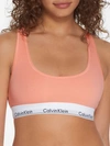 Calvin Klein Modern Cotton Racerback Bralette In Mellow Orange