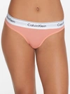 Calvin Klein Modern Cotton Thong In Mellow Orange