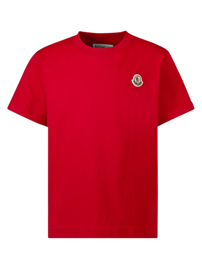 Moncler Teen Red Logo T-shirt