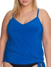 Magicsuit Plus Size Solid Alex Underwire Tankini Top In Sapphire