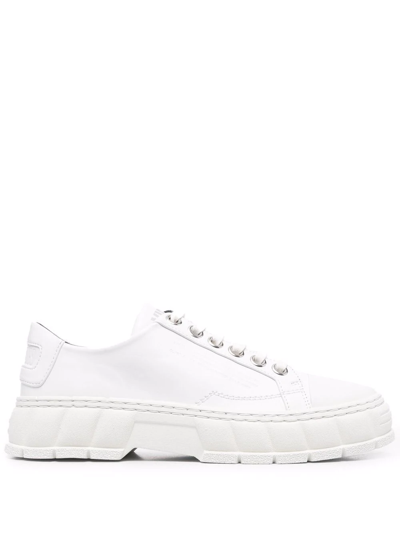 Viron Lace-up Eco Leather Sneakers In Weiss