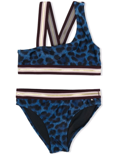 Molo Teen Nicola Leopard-print Bikini Set In Blue
