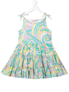 Emilio Pucci Junior Graphic-print Cotton Sundress In Purple