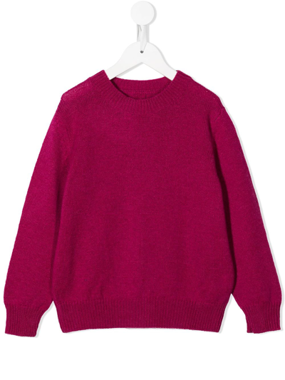 The Row Kids' Long-sleeve Cashmere Jumper In Pink