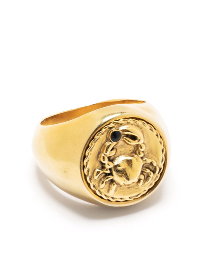 Goossens Talisman Cancer Signet Ring In Gold