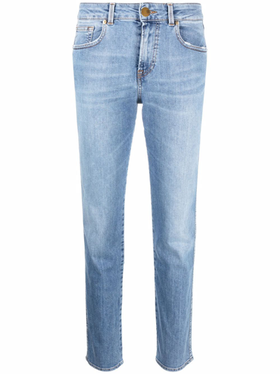 Pt Torino Washed Skinny Jeans In Blue