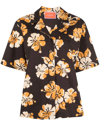 La Doublej Bowling Short-sleeve Shirt In Braun