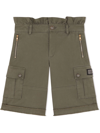 Dolce & Gabbana Paperbag-waist Cargo Trousers In Green