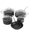 Martha Stewart Collection Lockton 10-pc. Nonstick Aluminum Cookware Set, Exclusively At Macy's In Grey