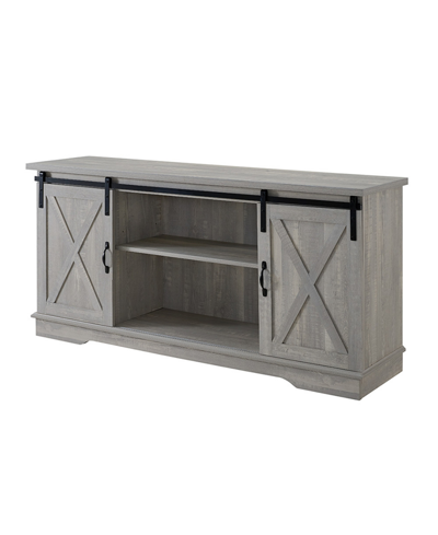 Walker Edison 58" Modern Farmhouse Wood Tv Stand In Grey