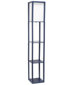 Lalia Home Column Shelf Floor Lamp In Navy