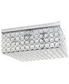 Lalia Home Glam 2 Light Square Flush Mount In Chrome