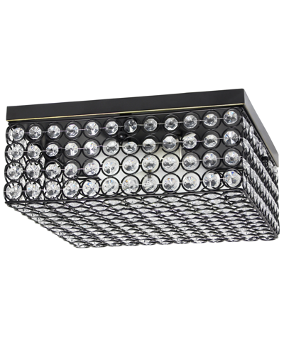 Lalia Home Glam 2 Light Square Flush Mount In Restoration Bronze