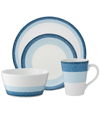 Noritake Colorscapes Layers 4 Piece Coupe Place Setting In Blue