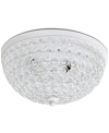 Lalia Home Crystal Glam 2 Light Ceiling Flush Mount In White