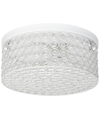 Lalia Home Glam 2 Light Round Flush Mount In White