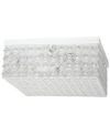 Lalia Home Glam 2 Light Square Flush Mount In White