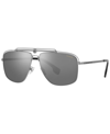 Versace Pilot-frame Sunglasses In Gunmetal
