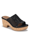 Baretraps Flossey Platform Slide Wedge Sandals In Black