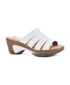 White Mountain Women's Valora Clog Slide Sandals Women's Shoes In White Woven