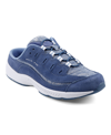 Easy Spirit Women's Romy Mule Walking Sneakers Women's Shoes In Medium Blue - Suede/textile