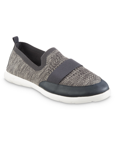 Totes Isotoner Men's Zenz Knit Indoor And Outdoor Slip-on Slipper In Dark Charcoal