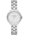 Kate Spade Women's Morningside Stainless Steel Bracelet Watch 34mm In White/silver