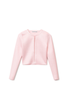 Alexander Wang Bonded Seam Cardigan In Stretch Knit In Cherry Blossom