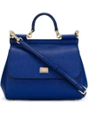 Dolce & Gabbana Medium Sicily Top Handle Bag In Blue