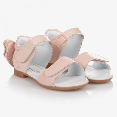Caramelo Kids' Girls Pink Bow Sandals