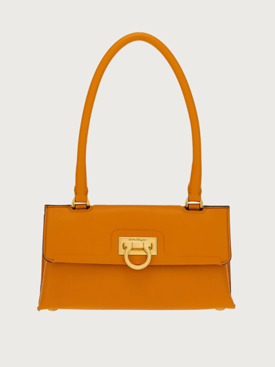 Ferragamo Trifolio Swing Bag In Orange