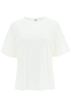 Totême Off-white Organic Cotton Oversized T-shirt In White