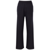 ALLUDE NAVY WOOL WIDE-LEG TROUSERS