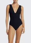 Jets Australia Jetset Plunge One-piece Swimsuit (a-d) In Olive