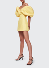 Rachel Gilbert Xavier Off-the-shoulder Puff-sleeve Mini Dress In Yellow