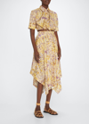 ALTUZARRA SOUSANNA PRINTED HANDKERCHIEF MIDI SKIRT