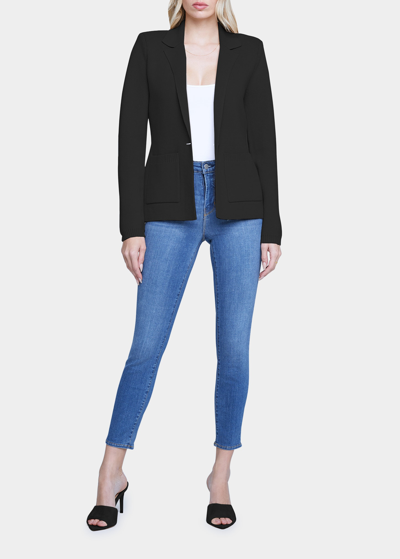 L AGENCE LACEY KNIT BLAZER