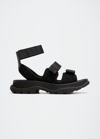 Alexander Mcqueen Sporty Triple-grip Hiking Sandals In 1000 Blackblack