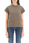 Agolde Anika Cap Sleeve T-shirt In Chocolate Chip (khaki)