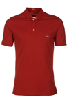Fay Stretch Cotton Polo Shirt With Logo In Red