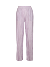 Roberto Collina High-waist Crinkle Trousers In Glicine