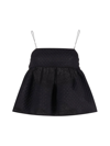 Cecilie Bahnsen Selena Bandeau Top With Open Back In Black