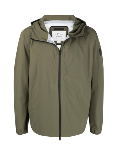 Woolrich Pacific Double Layer Jacket In Green