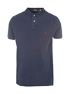Polo Ralph Lauren Gd Mesh S/s Knit Polo Shirt In Medieval Blue Heather