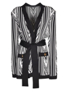 BALMAIN BELTED WAIST CARDI-COAT