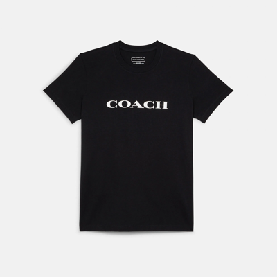 Coach Essential T-shirt In Organic Cotton In Black